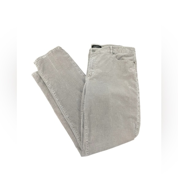 Talbots Pants - Talbots flawless five pocket grey corduroy size 14 strait leg pants